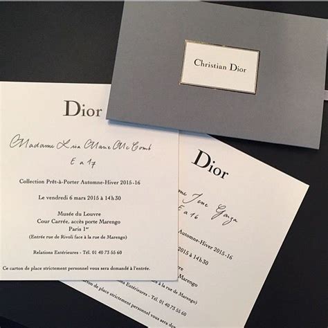 dior fashion show invitation|Dior fashion show crieff.